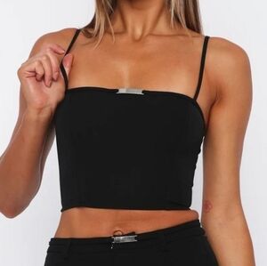 White Fox Boutique Make Me Wander Crop Top Bustier NWT